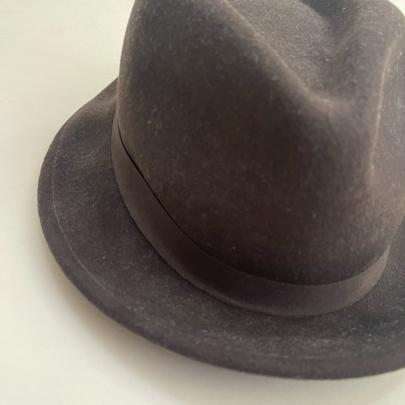 Vintage Y2k Hat Brand Goal 2020.  Unisex Brown 100% Wool Fedora brim - Picture 7 of 11